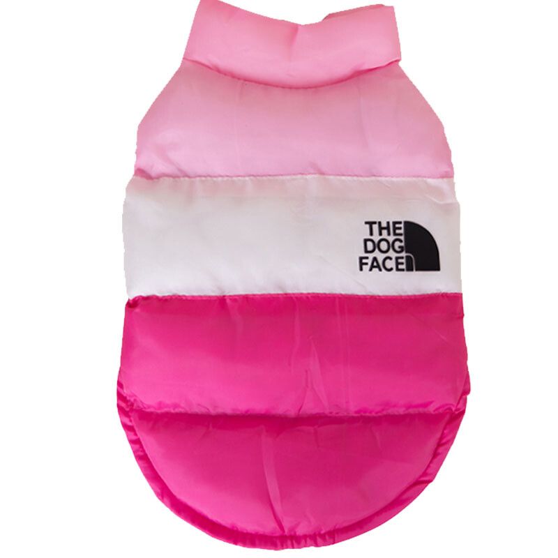 Veste Coupe-Vent En Coton Chaud Pour Chien,Vêtements Pour Animaux De Compagnie,Mode De Créateur,Costume De Chiot Chihuahua,Petits Chiens,Documents Nuits - Type Pink Dog Face-Xl