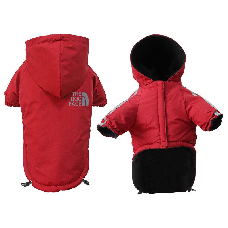 Vêtements Imperméables Pour Chiens,Manteau Réfléchissant Pour Petits Et Moyens Chiens,Vestes D'hiver Chaudes En Polaire Pour Chiens,Manteau Imperméable Pour Chiot,Tenue Chihuahua - Type Red-Xl