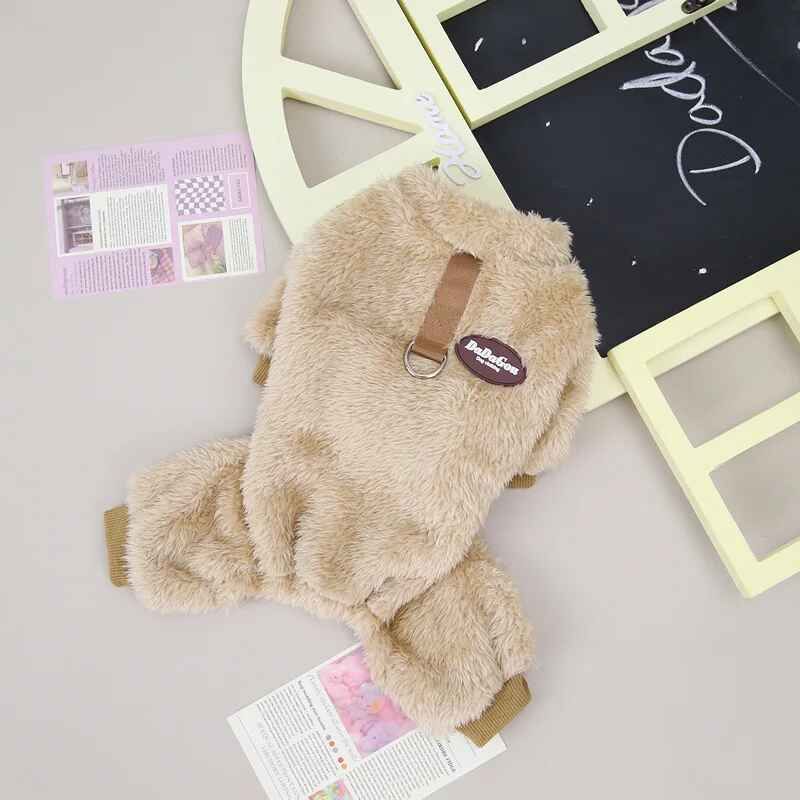 Combinaisons D'hiver Pour Chiens,Vêtements Pour Animaux De Compagnie Au Glouton,Sweats À Capuche Pour Petits Chiens,Pull Pour Chiot,Manteau Chaud Pour Chien,Veste Pour Animaux De C - Type Brown-Xxl