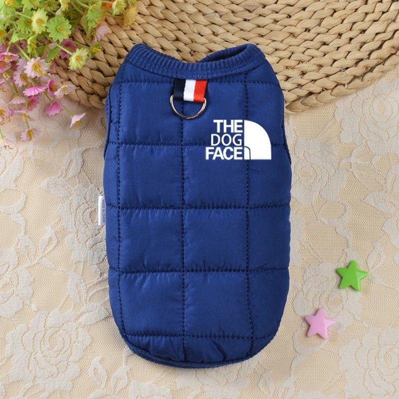 Manteau Chaud D'hiver Pour Animal De Compagnie Chihuahua Et Bouledogue Français,Vêtements De Chien De Petite Et Moyenne Taille,Stéréo,Vêtements De Créateur - Type Bleu-L