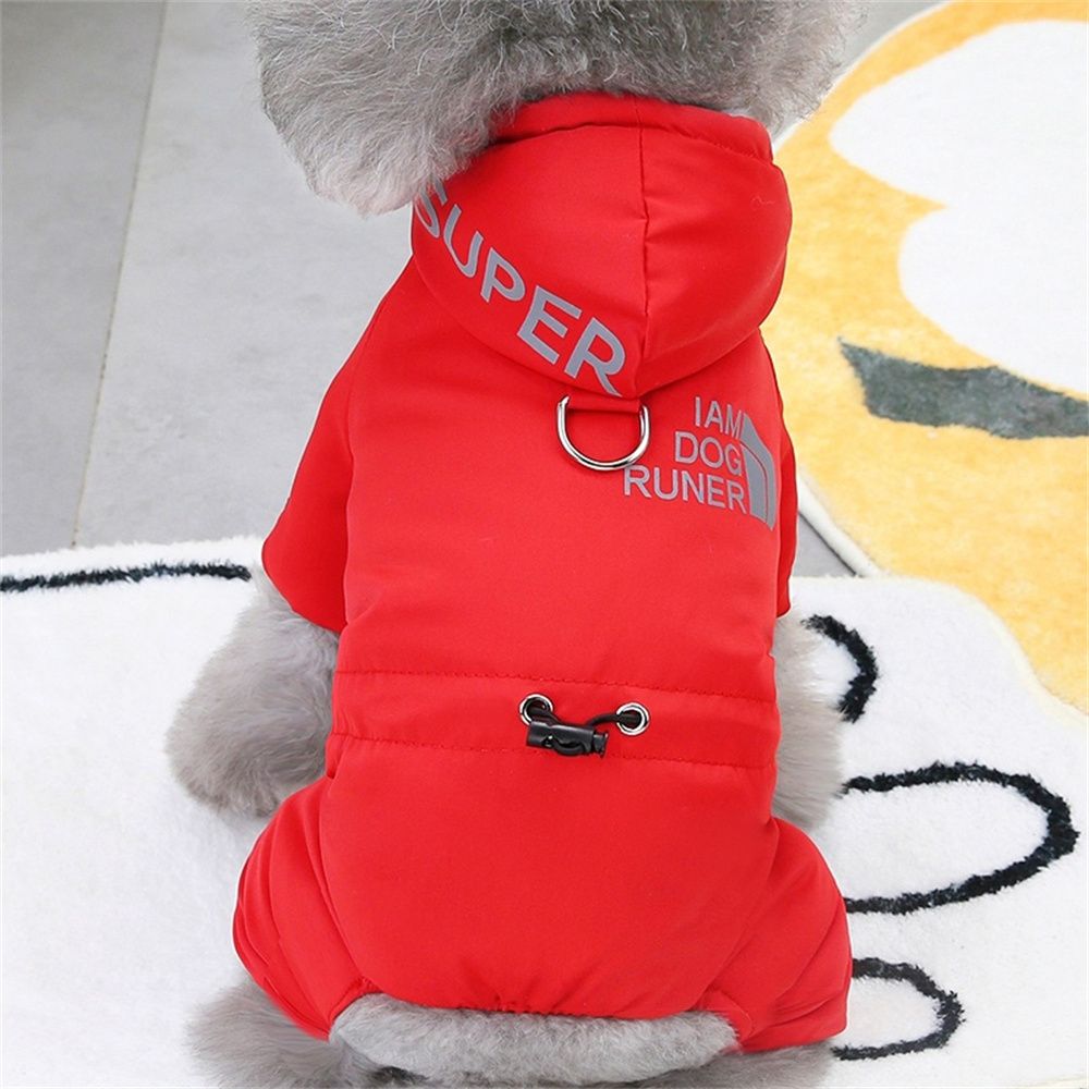 Manteau De Sport Chaud Pour Animaux De Compagnie,Vêtements Pour Petits Chiens,Sweats À Capuche Épais Et Imperméables,Combinaison Pour Chien,Costume Chihuahua,Hiver - Type Red-S