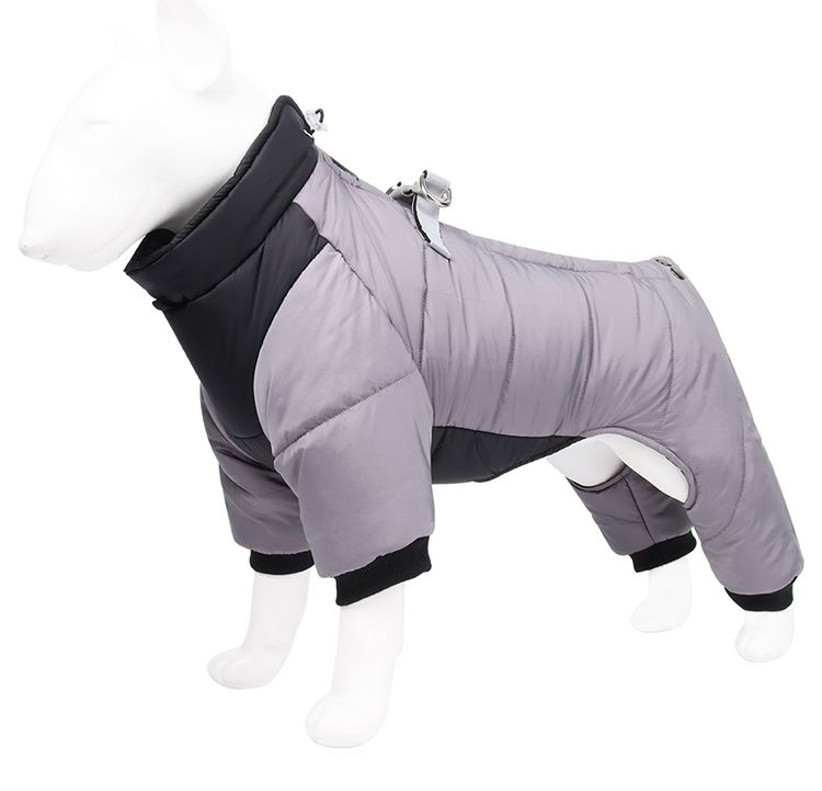 Combinaison Imperméable Pour Chien,Manteau D'hiver,Vêtements Chauds Pour Animaux De Compagnie,Veste En Coton Pour Chiot,Petits Et Moyens Chiens,Costume Chihuahua,Bouledogue,Pdpp - Type Gray-M