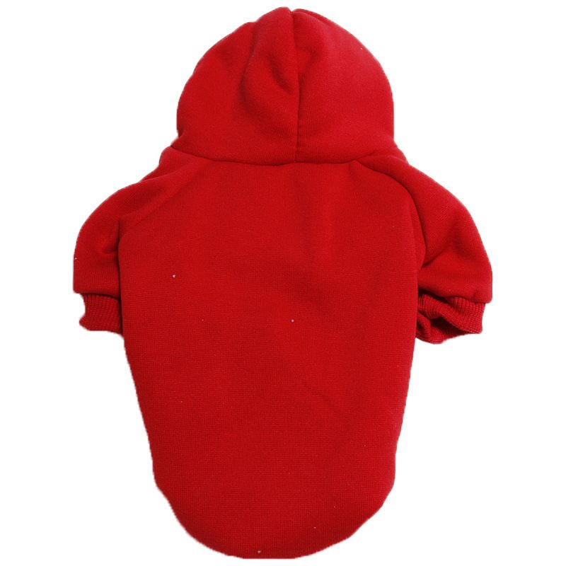 Sweat À Capuche Solide Pour Grand Chien,Vêtement D'extérieur Pour Labrador,Bouledogue Français,Yorkshire,Collection Automne Hiver - Type Rouge-5xl (14-18kg Dogs)