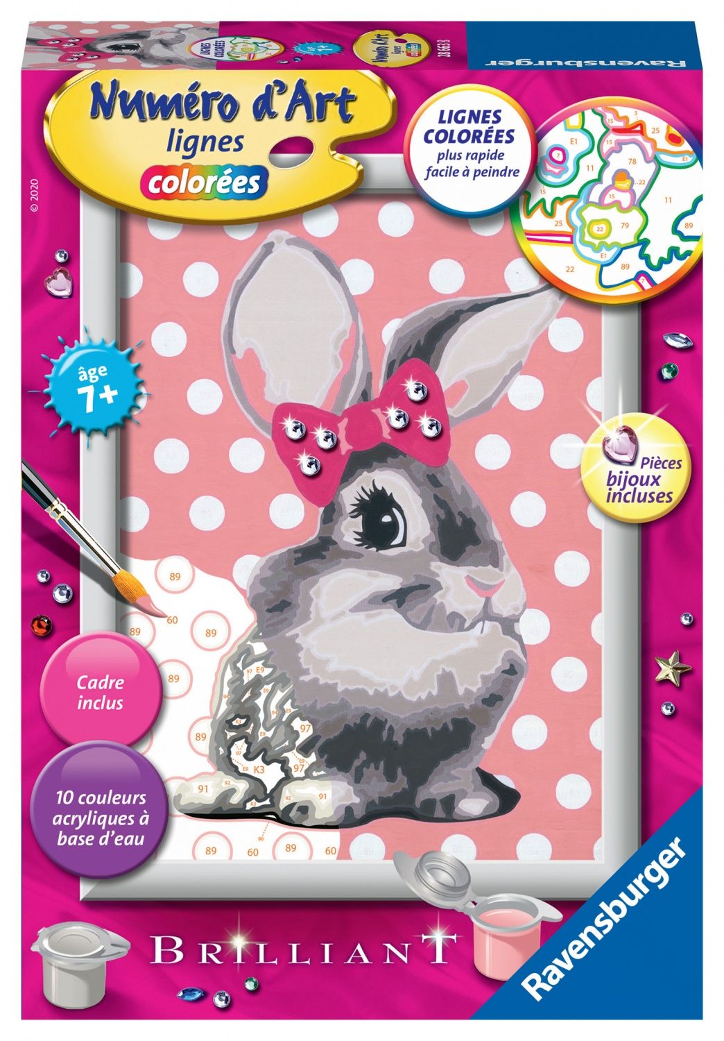 Ravensburger Numéro d'art Petit Lapin en Peluche 4005556286638 Loisir Créatif