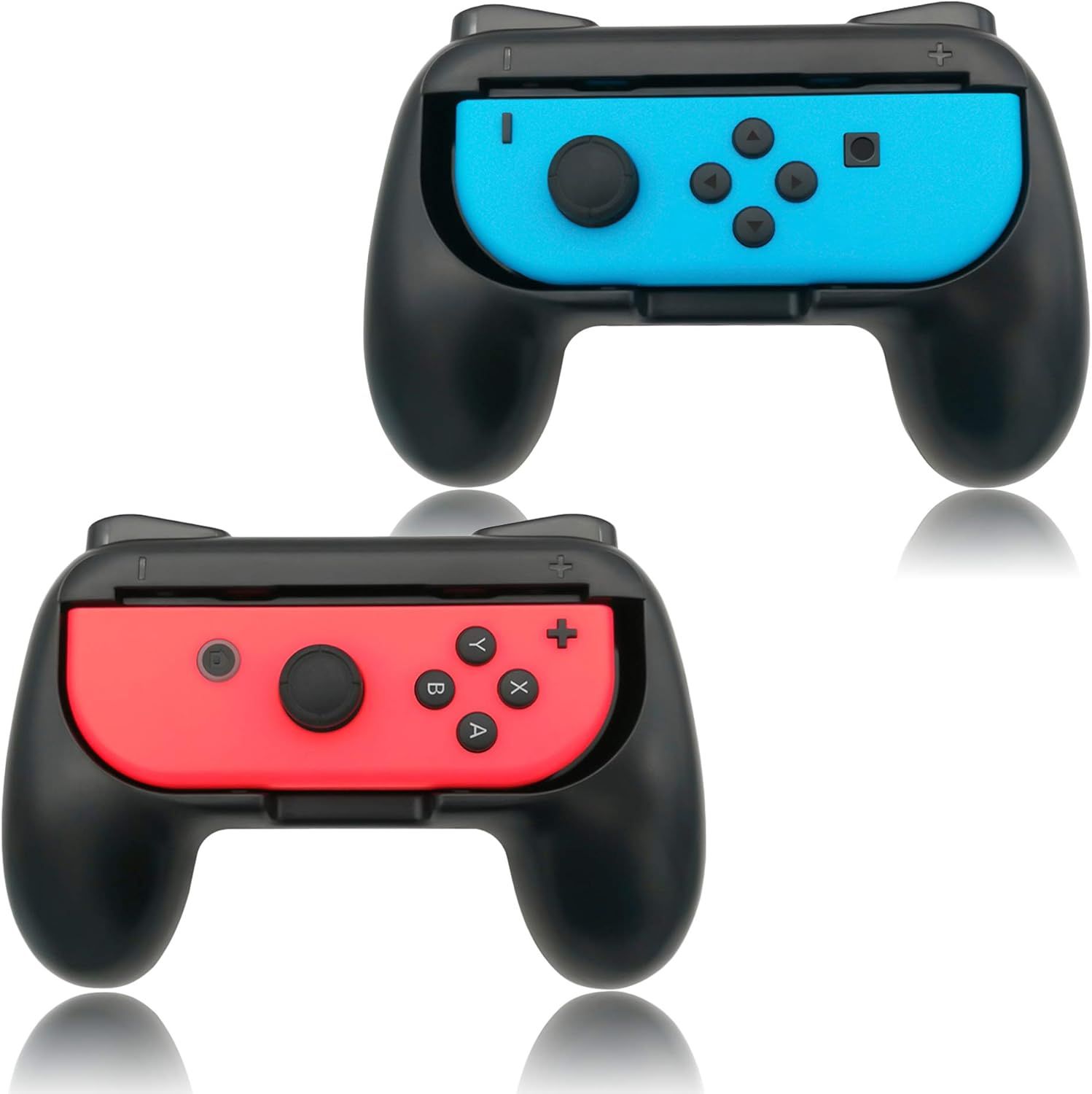 Support De Poignées Compatible Avec Joy Con Pour Switch & Oled Model, Confort Contrôleur Grips - Noir (2 Packs)