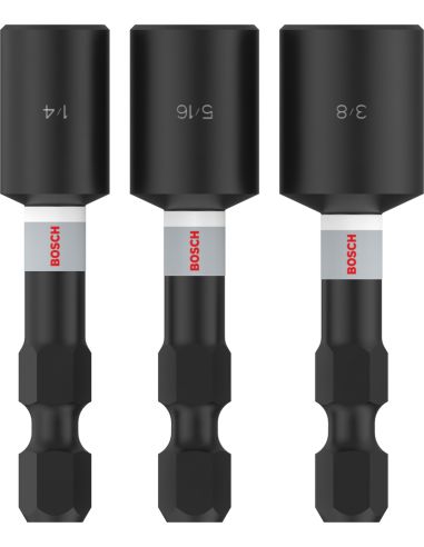 Bosch Pack 3 Douilles Impact 14 516 38 x 50 mm PRO Nutsetter - vue 2