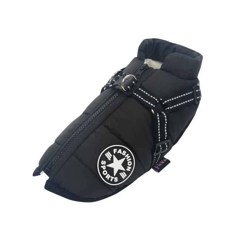 Manteau Imperméable Pour Animaux De Compagnie Avec Sfp,Vêtements D'hiver Pour Petits Chiens,Veste Chaude Pour Grand Chien,Costume De Chiot Chihuahua,Sourire - Type Black-Xxxl