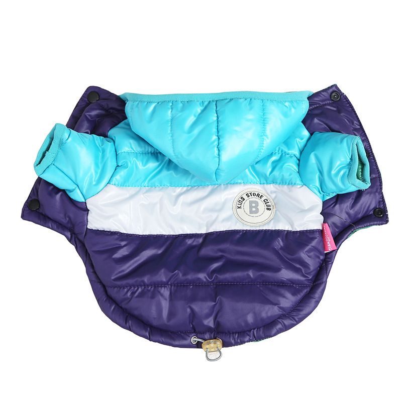Veste Imperméable En Coton Brillant Pour Animaux De Compagnie,Manteau Épais,Vêtements Pour Chiots,Vêtements Pour Petits Chiens,Chihuahua,Bouledogue Français,Hiver - Type Blue #E