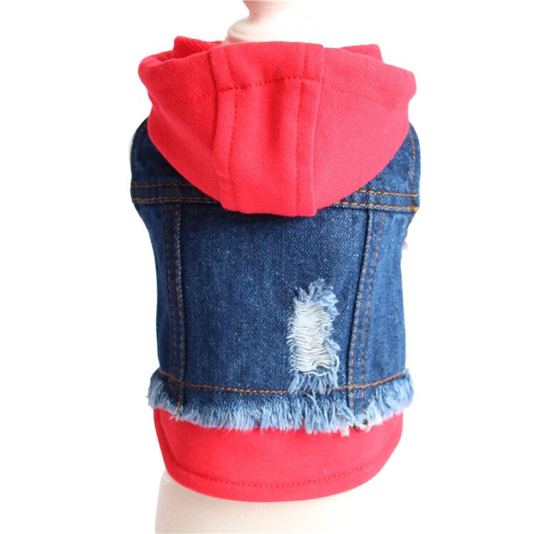 Veste En Jean Durable Pour Petits Chiens,Veste En Denim Pour Chiot,Jean Bouledogue Français,Glaçure Quatre Saisons,Vêtements Universels,Design Rétro - Type 160r-L