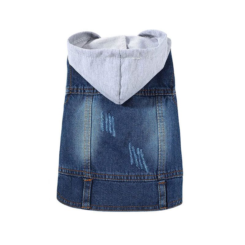Veste En Jean Durable Pour Petits Chiens,Veste En Denim Pour Chiot,Jean Bouledogue Français,Glaçure Quatre Saisons,Vêtements Universels,Design Rétro - Type L #I