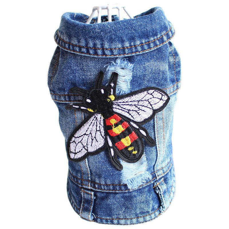 Veste En Jean Durable Pour Petits Chiens,Veste En Denim Pour Chiot,Jean Bouledogue Français,Glaçure Quatre Saisons,Vêtements Universels,Design Rétro - Type Xl #H