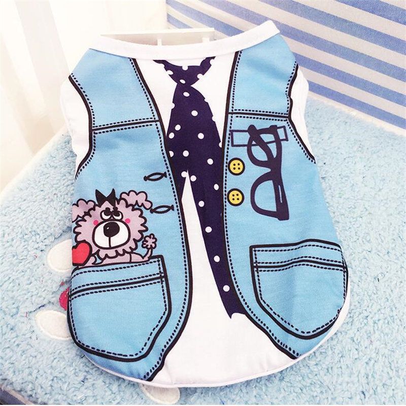 Gilets D'été Doux Pour Animaux De Compagnie,Vêtements De Dessin Pour Chiens,Chemise Décontractée Pour Chiots,T-Shirt Pour Petits Animaux De Compagnie,Fournitures Pour Chiens - Type A-Xxl 6-7.5kg