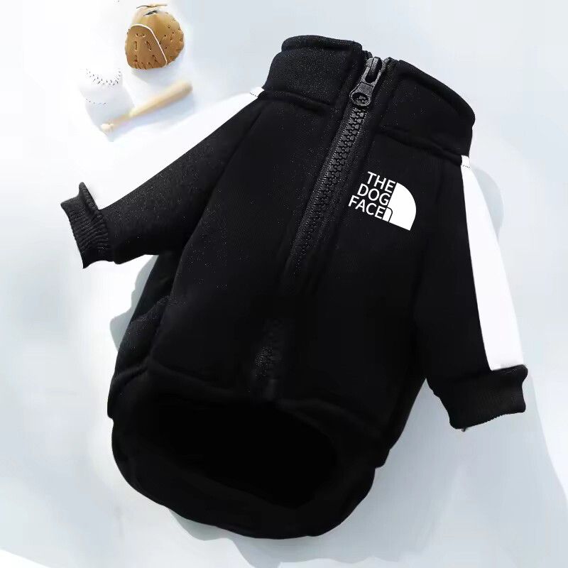 Sweats À Capuche D'hiver Pour Chiens,Sweat-Shirt Chaud Sourire,Veste Pour Chiens,Vêtements Pour Chiens,Costume Pour Animaux De Compagnie,Petits,Moyens Et Grands Chiens - Type Dog Face Black-8xl