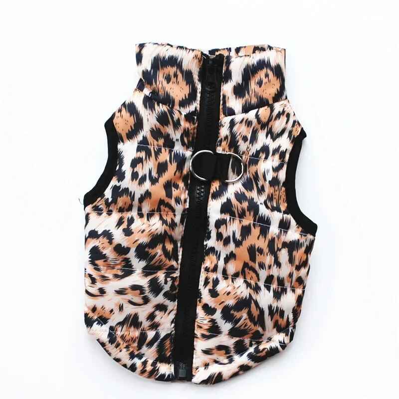 Vêtements D'hiver Chauds Pour Chiens De Compagnie Pour Petits Chiens Vêtements Pour Animaux De Compagnie Chiot Sfp Glafor Chihuahua Veste Chaude Pdpcostume Xs-Xl - Type Leopard Print-L