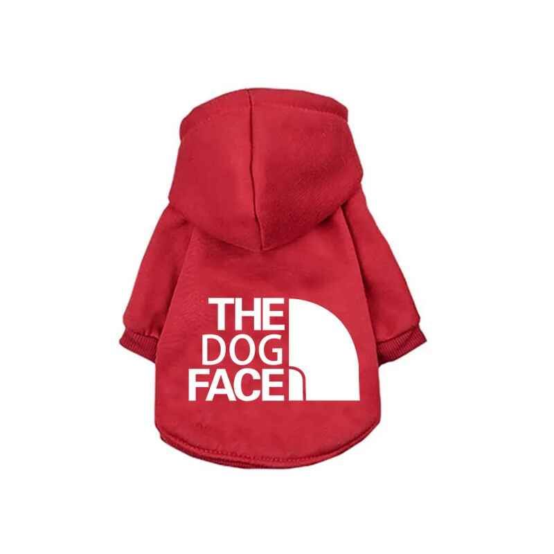 Sweats À Capuche The Dog Face Pour Petits Et Grands Chiens,Manteau Coupe-Vent Chaud,Sweat-Shirt,Veste Bouledogue Français,Fournitures De Vêtements - Type Red-3xl 7-8kg