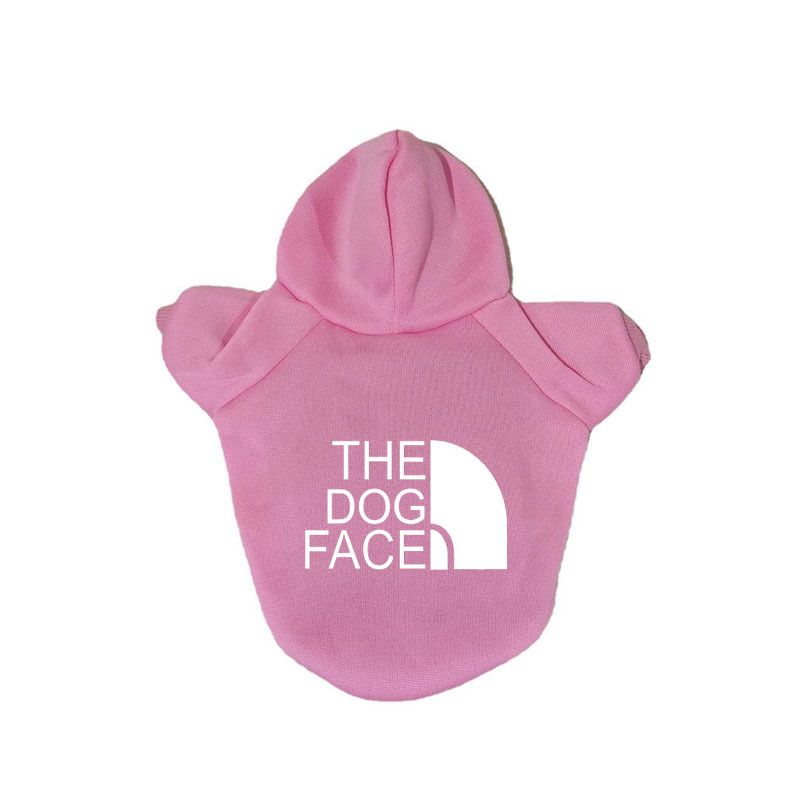 Sweats À Capuche The Dog Face Pour Petits Et Grands Chiens,Manteau Coupe-Vent Chaud,Sweat-Shirt,Veste Bouledogue Français,Fournitures De Vêtements - Type Pink-7xl 25-30kg