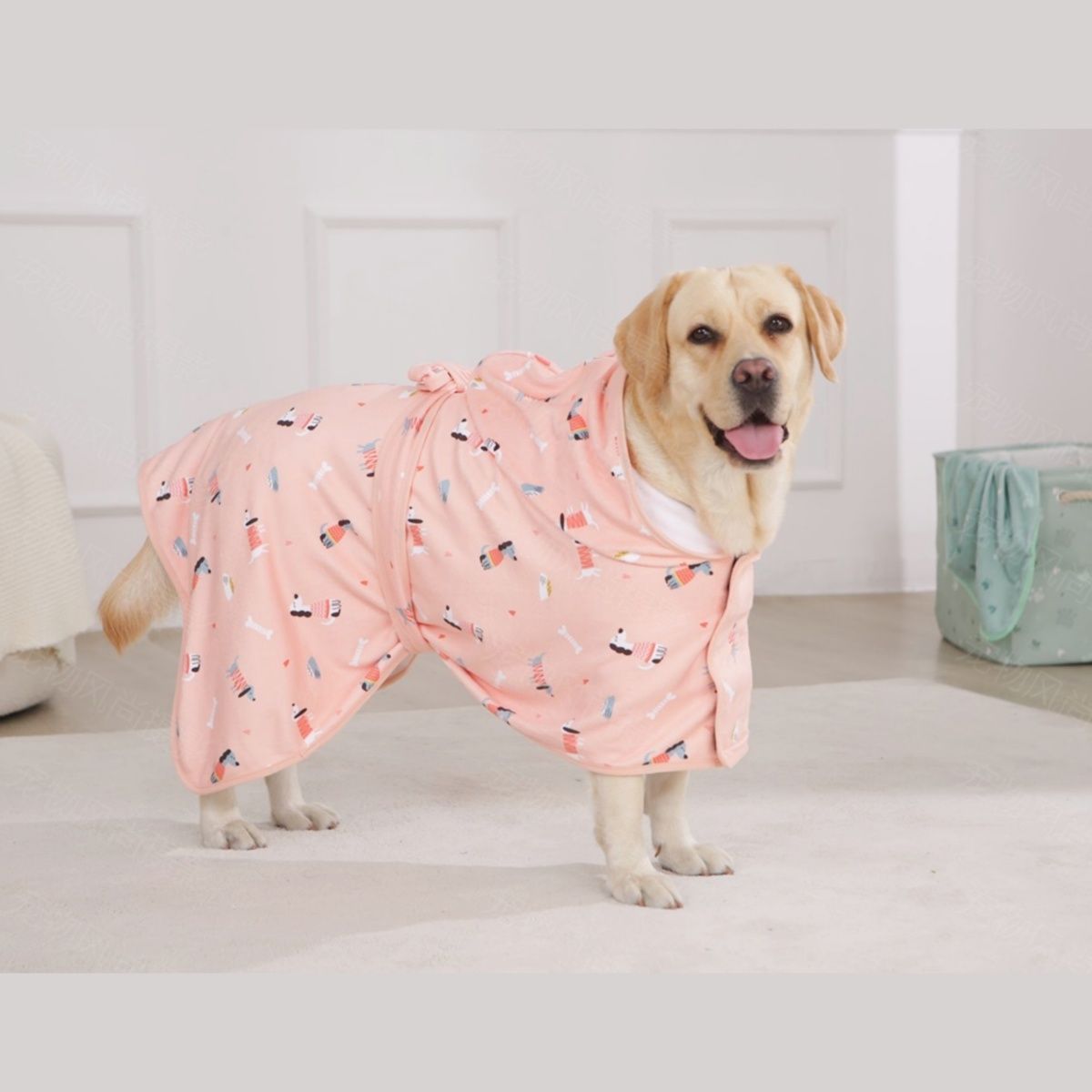 Serviette De Bain Épaisse À Imprimé Animal Pour Animaux De Compagnie,Peignoir À Séchage Rapide,Mignon,Grand,Moyen Chien,Fournitures De Bain - Type Br11-Xl