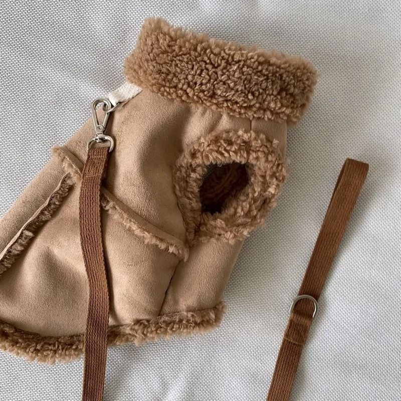 Vêtements De Luxe Doux Pour Animaux De Compagnie,Robes Moyennes,Manteau Mignon,Accessoires Pour Petits Chiens,Chihuahua,Designer,Hiver - Type Brown-S