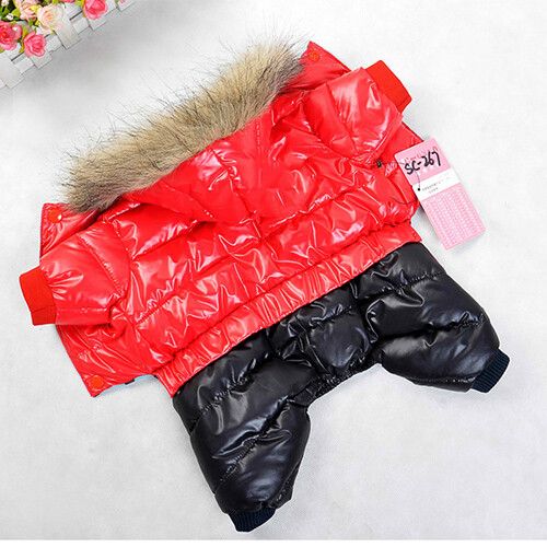 Vêtements D'hiver Épais Et Chauds Pour Animaux De Compagnie,Veste Imperméable Pour Petits Et Grands Chiens,Chiot,Chihuahua,Carlin,Bouledogue Français - Type Red #C