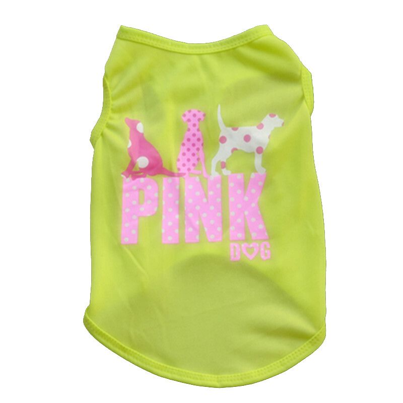 T-Shirt Respirant À Motif De Dessin Pour Chien,Vêtements D'été,Toutes Saisons - Type Green-Xs