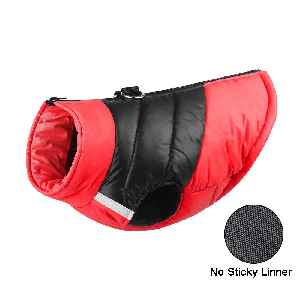 Veste Rembourrée Imperméable Pour Animaux De Compagnie,Manteau De Bouledogue Français Chihuahua,Vêtements Chauds Pour Chiens,Petits Chiens,Moyens Et Grands,Hiver - Type 695 Red-Xxl