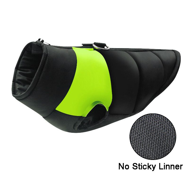 Veste Rembourrée Imperméable Pour Animaux De Compagnie,Manteau De Bouledogue Français Chihuahua,Vêtements Chauds Pour Chiens,Petits Chiens,Moyens Et Grands,Hiver - Type Bright Green-L