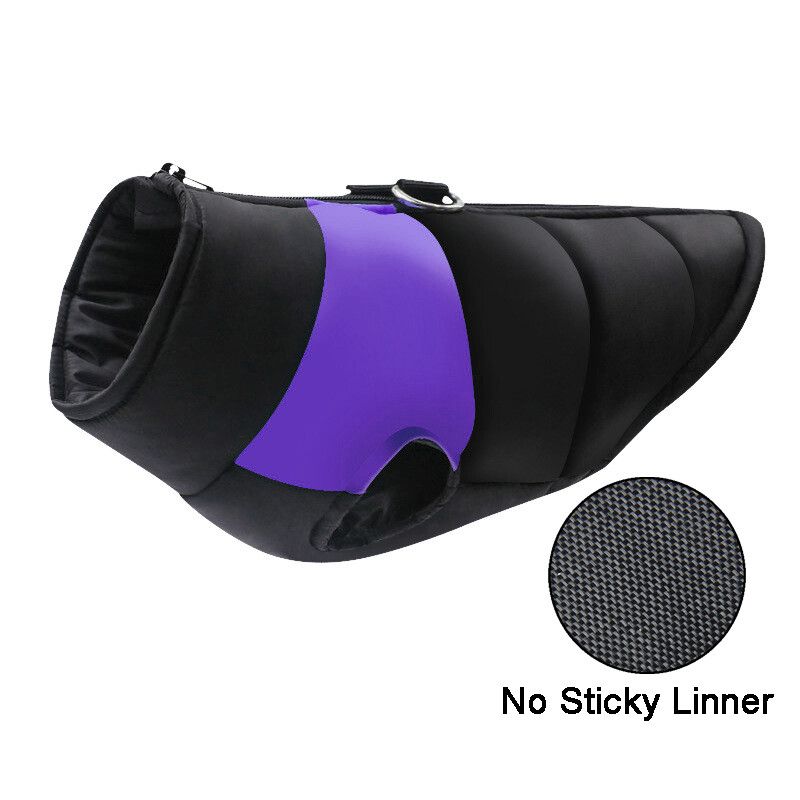 Veste Rembourrée Imperméable Pour Animaux De Compagnie,Manteau De Bouledogue Français Chihuahua,Vêtements Chauds Pour Chiens,Petits Chiens,Moyens Et Grands,Hiver - Type Purple-Xxl
