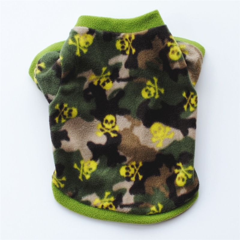 Vêtements Chauds Pour Animaux De Compagnie Avec Imprimé Tête De Mort Mignon,Manteau Sourire Pour Petits Chiens,Bouledogue Français,Chiot,Vêtements Pour Chihuahua,Hiver - Type I-L