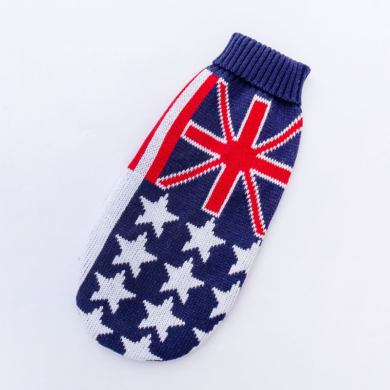 Pull Chaud À Rayures Pour Animaux De Compagnie,Vêtements Pour Petits Et Grands Chiens,Manteau Pour Chihuahua Golden Retriever,Vêtements Pour Chiots Imbibés,Hi - Type British Flag-24-Suggest 14-20kg