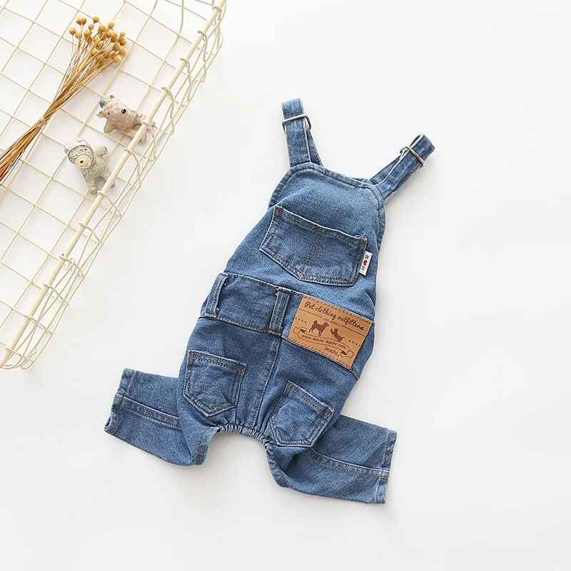 Combinaisons En Denim Pour Bouledogue Français,Vêtements Pour Animaux De Compagnie,Vêtements Pour Chiens,Manteau Pour Chien,Veste,Automne,Hiver - Type Bleu-Xxl