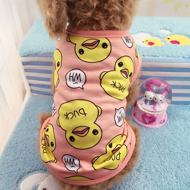 Vêtements De Chien Mignon Doux Chiot Pyjamas Tenues Vêtements Pour Animaux De Compagnie Pour Petits Chiens T-Shirts Printemps Été Yorkies Chihuahua Vêtements 12c30 - Type Pink-M