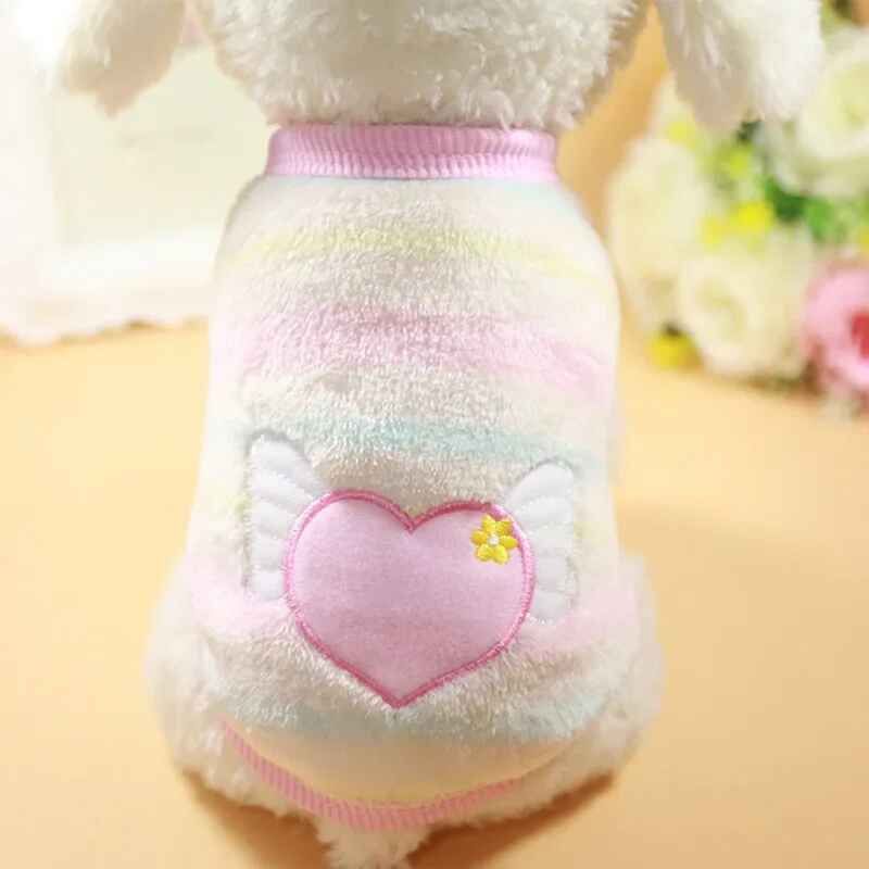 Polaire Chien Vêtements Hiver Petit Chien Gilet Dessin Minuscule Tasse De Thé Caniche Vêtements Pour Chiens Chemise - Type S #B