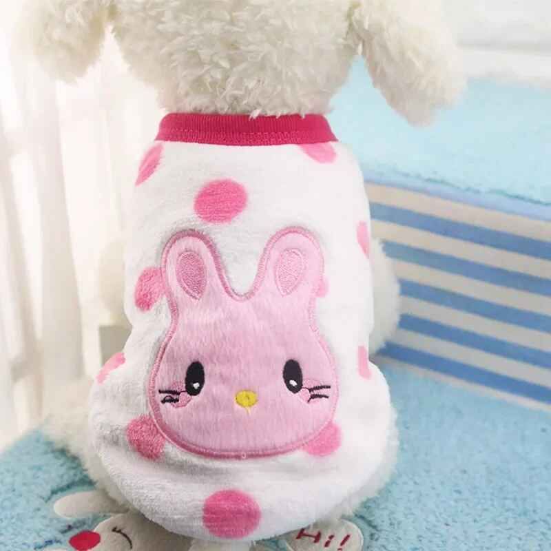 Polaire Chien Vêtements Hiver Petit Chien Gilet Dessin Minuscule Tasse De Thé Caniche Vêtements Pour Chiens Chemise - Type M #D