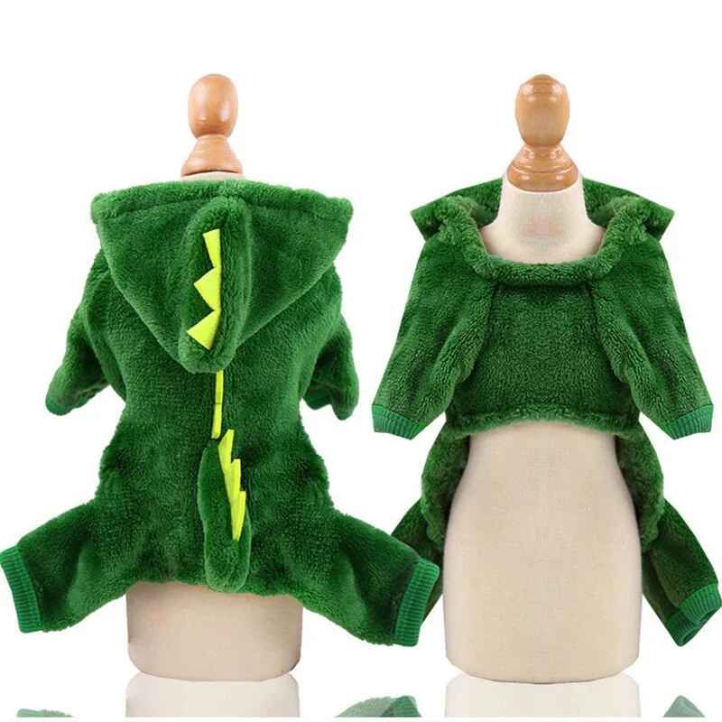 Smile Dog Cosplay Pet Hoodies,Manteau Chaud D'hiver,Veste Pour Petits Chiens,Combinaisons Chihuahua Sarl,Vêtements Perforés,Vêtements Pour Animaux De Compagnie,Dégradation - Type Green-M 2-3kg