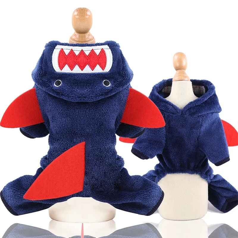 Smile Dog Cosplay Pet Hoodies,Manteau Chaud D'hiver,Veste Pour Petits Chiens,Combinaisons Chihuahua Sarl,Vêtements Perforés,Vêtements Pour Animaux De Compagnie,Dégradation - Type Blue-M 2-3kg