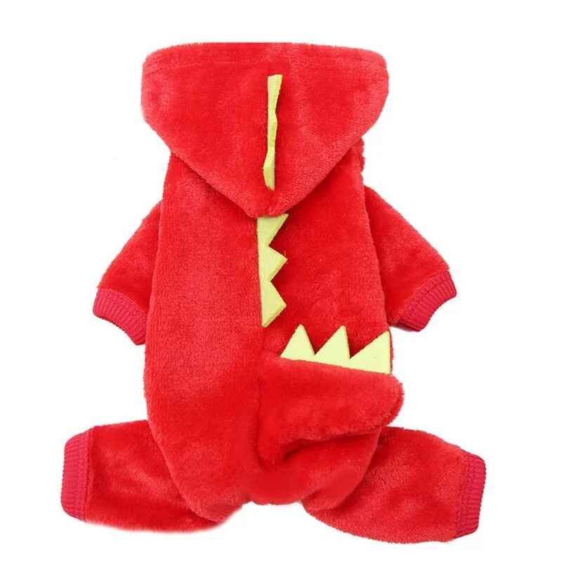 Smile Dog Cosplay Pet Hoodies,Manteau Chaud D'hiver,Veste Pour Petits Chiens,Combinaisons Chihuahua Sarl,Vêtements Perforés,Vêtements Pour Animaux De Compagnie,Dégradation - Type Red-S 1.2-2kg
