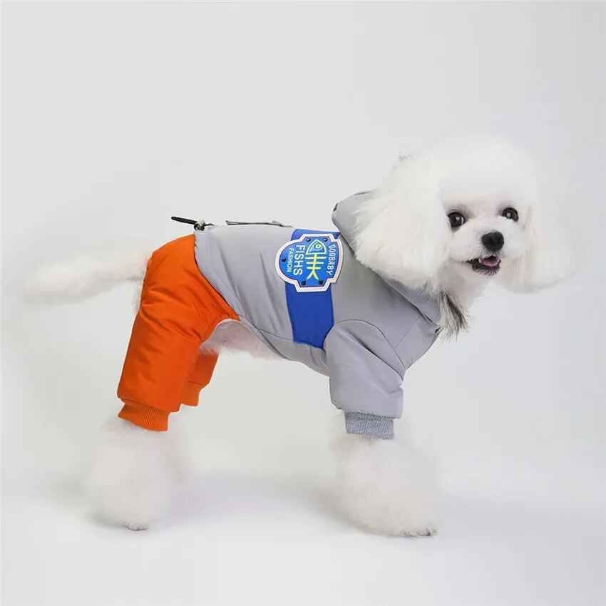 Manteau Chaud Imperméable Pour Animaux De Compagnie,Veste En Duvet Pour Chien,Combinaison Pour Chiot,Vêtements Pour Petit Chien,Costume Pour Chihuahua,Vêtements D'hiver - Type Gray-L