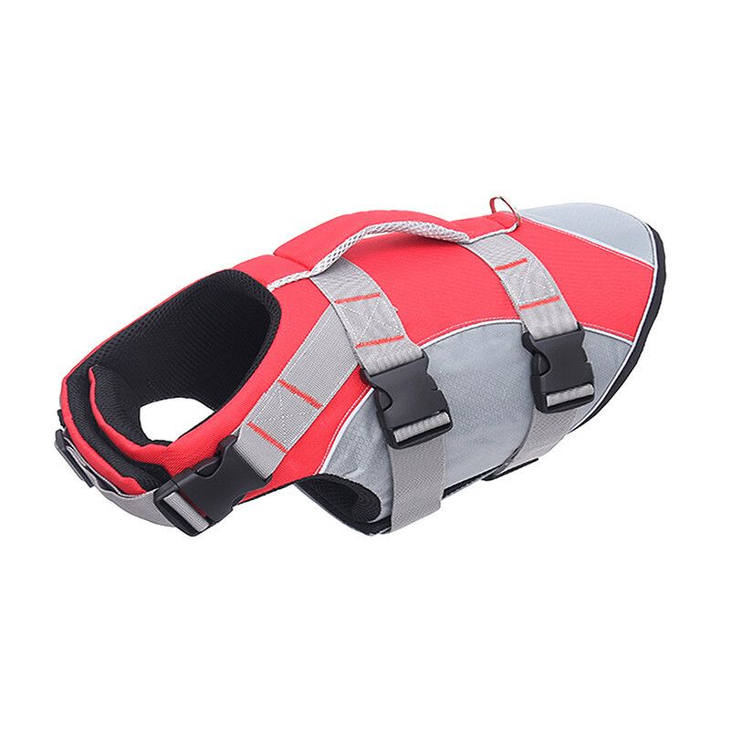 Gilet De Sauvetage D'été Pour Petits Et Moyens Chiens,Vêtements Moulés Pour Animaux De Compagnie,Glaçure Sfp,Vêtements Trempés Pour Bouledogue Français - Type Red-L-Suit 8.0-16.0kg