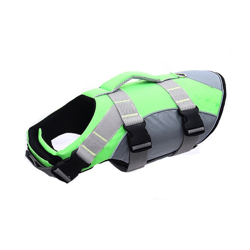 Gilet De Sauvetage D'été Pour Petits Et Moyens Chiens,Vêtements Moulés Pour Animaux De Compagnie,Glaçure Sfp,Vêtements Trempés Pour Bouledogue Français - Type Green-L-Suit 8.0-16.0kg