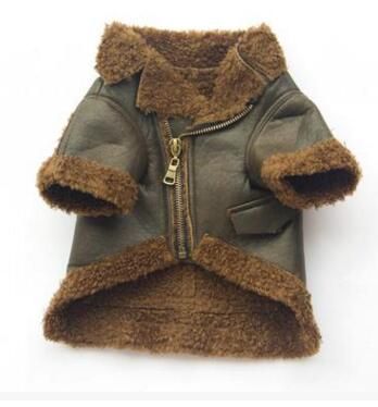 Manteau D'hiver En Cuir Pu Pour Animaux De Compagnie,Vêtements Chauds Et Souples,Coupe-Vent Pour Petits Chiens Yorkshire,Chihuahua - Type Dark Brown-S