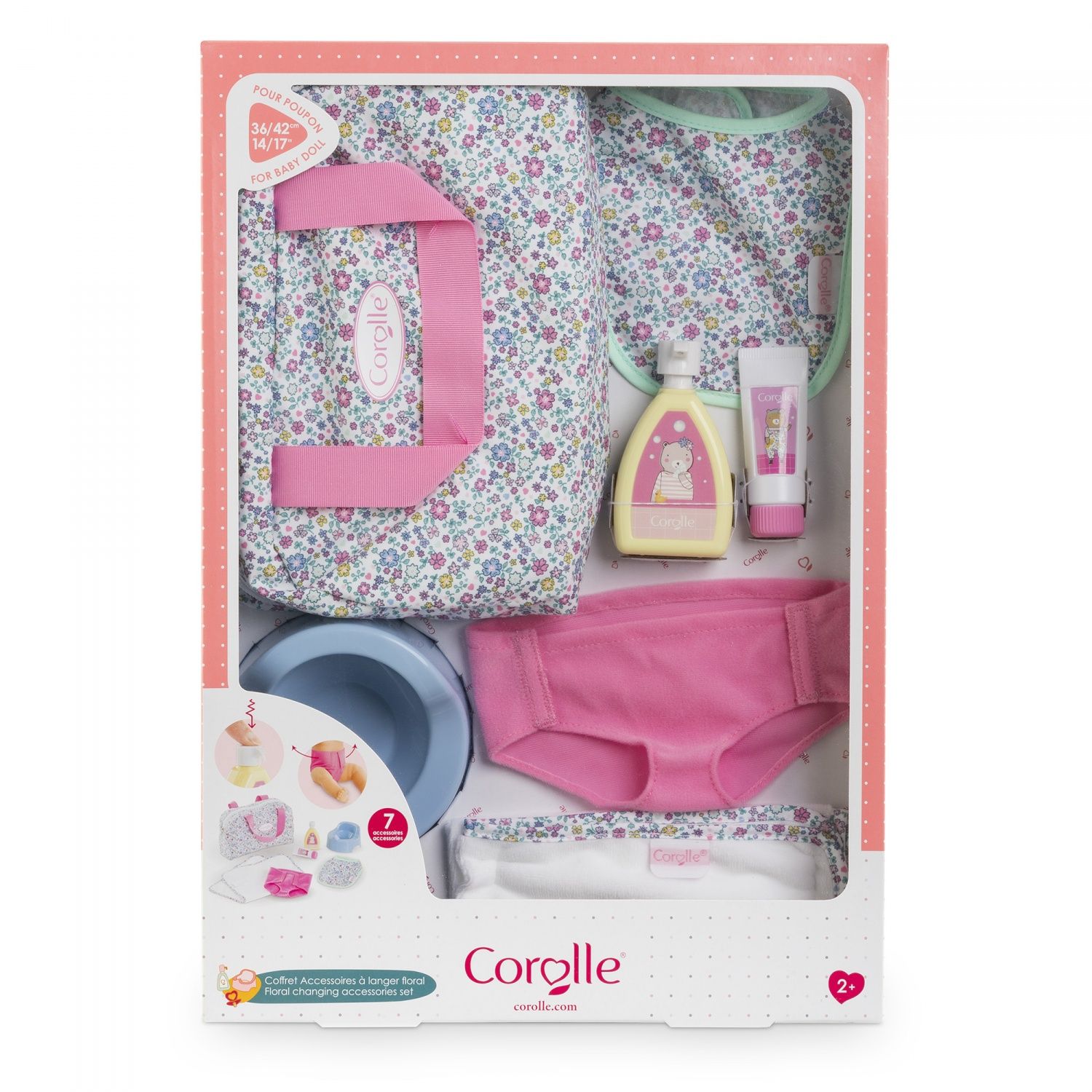 Accessoires poupons COROLLE Coffret Accessoires à Langer Floral 7 accessoires dès - vue 8