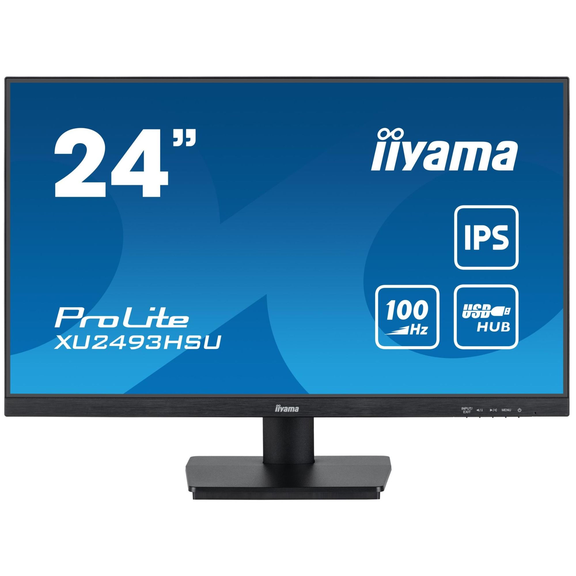 iiyama ProLite XU2493HSU-B7 - Écran LED - 24 (23.8 visualisable) - 1920 x 1080 Full HD (1080p) @ 100 Hz - IPS - 300 cd/m² - 1300:1 - 1 ms - HDMI, DisplayPort - haut-parleurs - noir mat