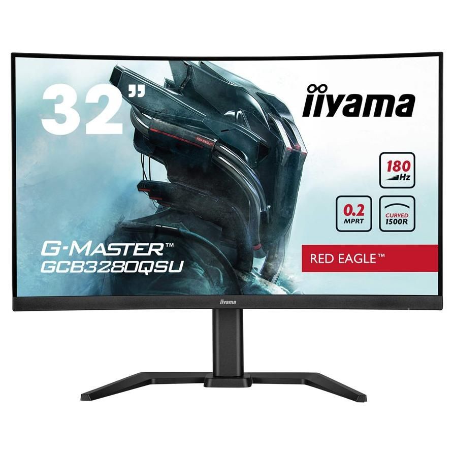 iiyama G-MASTER Red Eagle GCB3280QSU-B2 - Écran LED - jeux - incurvé - 32 (31.5 visualisable) - 2560 x 1440 WQHD @ 180 Hz - VA - 350 cd/m² - 3000:1 - 0.2 ms - 2xHDMI, DisplayPort -... iiyama G-MASTER Red Eagle GCB3280QSU-B2 - Écran LED - jeux - incurvé - 32 (31.5 visualisable) - 2560 x 1440 WQHD @ 180 Hz - VA - 350 cd/m² - 3000:1 - 0.2 ms - 2xHDMI, DisplayPort -...