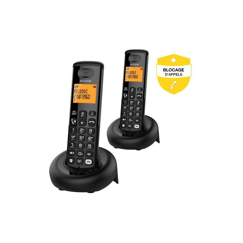 Téléphone fixe sans fil Alcatel E260 Voice Duo avec Répondeur et Fonction blocage appels publicitaires - vue 3