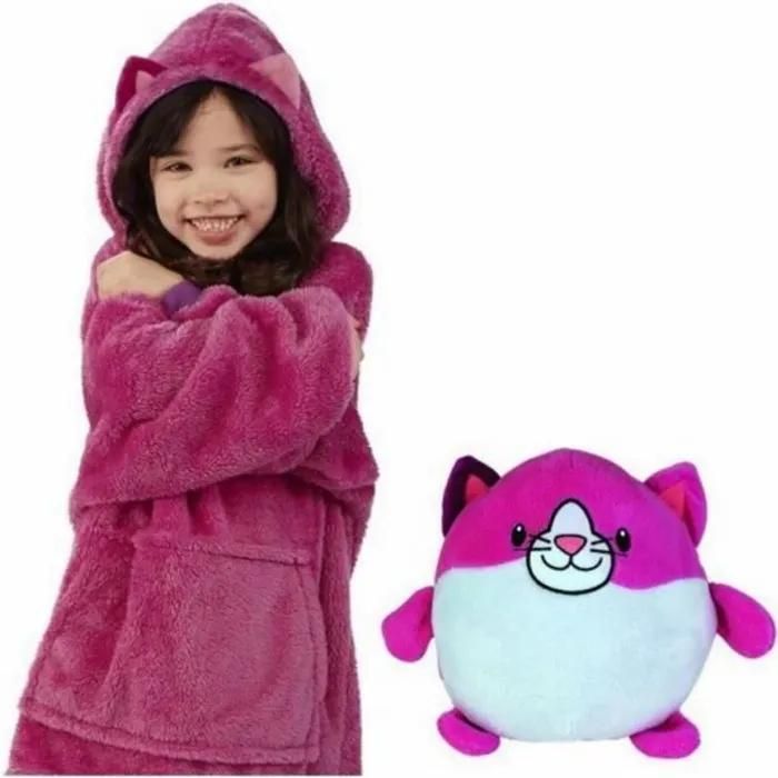 Comparer les prix de Enfant Wearable Robe Couvertures Polaire En Peluche À Manches Hiver Huggle Pets Chaud Sweat À Capuche Robe De Chambre Rose Rouge