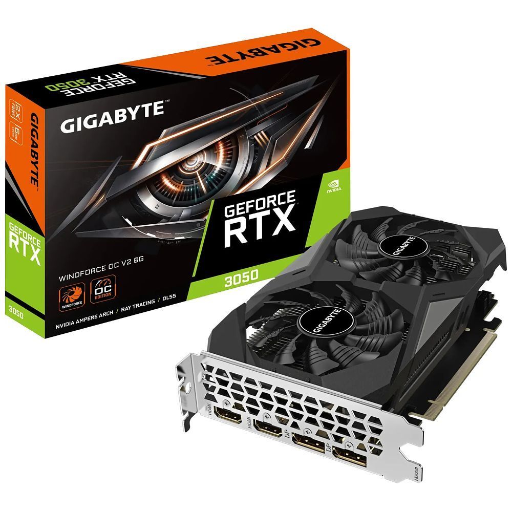 GIGABYTE GeForce RTX 3050 WINDFORCE OC V2 6G NVIDIA 6 Go GDDR6 Neuf - vue 4