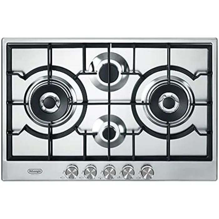 Piano de cuisson De'Longhi NSL475X 4 feux de gaz Acier inoxydable Grilles en fonte