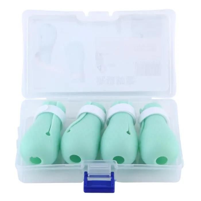 Meilleurs prix pour Omabeta 4pcs Set Chaussures Pour Griffes De Chat En Silicone, Anti-Rayures Pour Toilettage Bain Injection