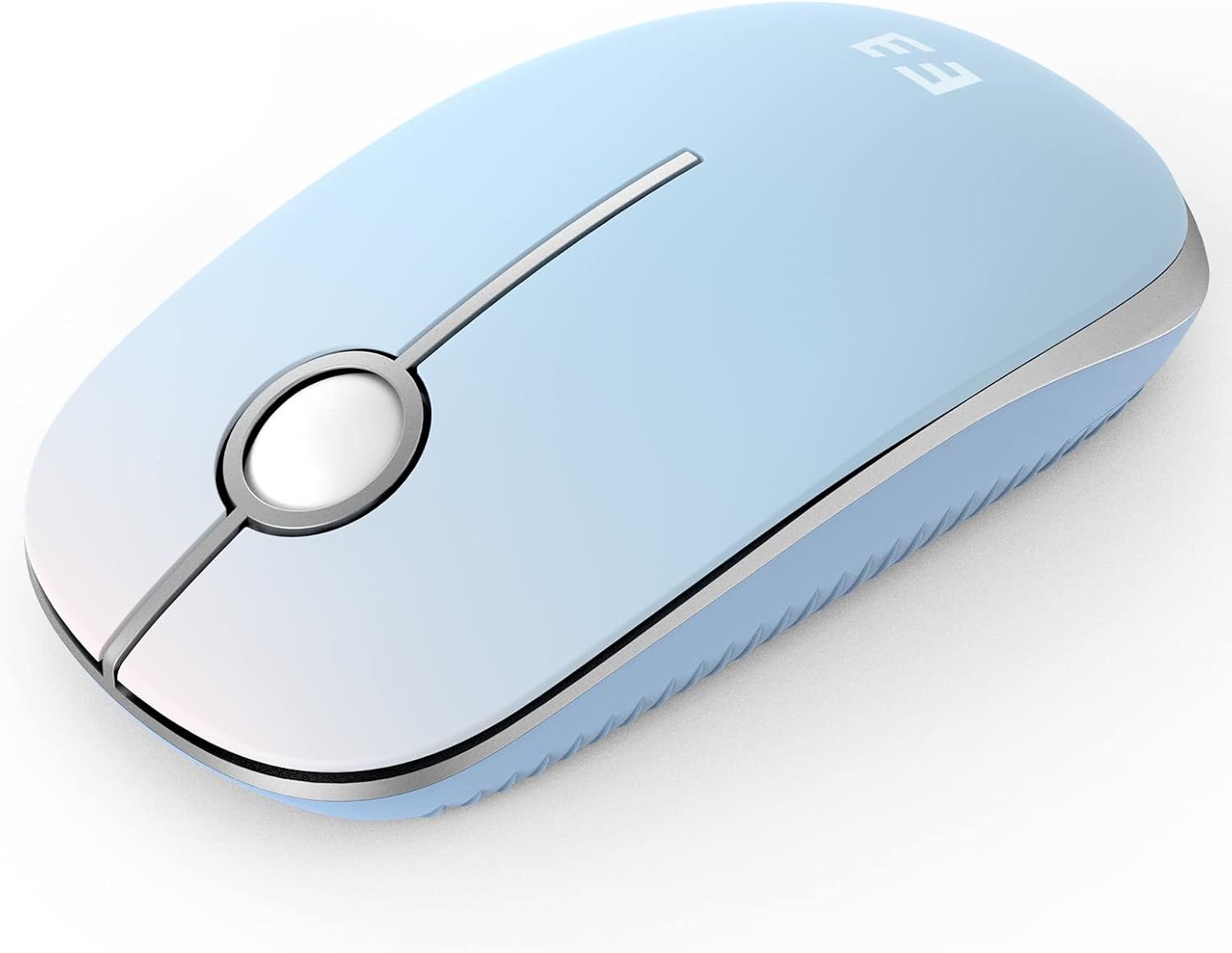 Souris Sans Fil 2,4 G Avec 1600 Dpi Pour Pc/Ordinateur Portable/Macbook/Linux,3 Boutons Silencieux,Pour Droitiers Et Gauchers,Autonomie De 18 Mois(Bleu-Vert)