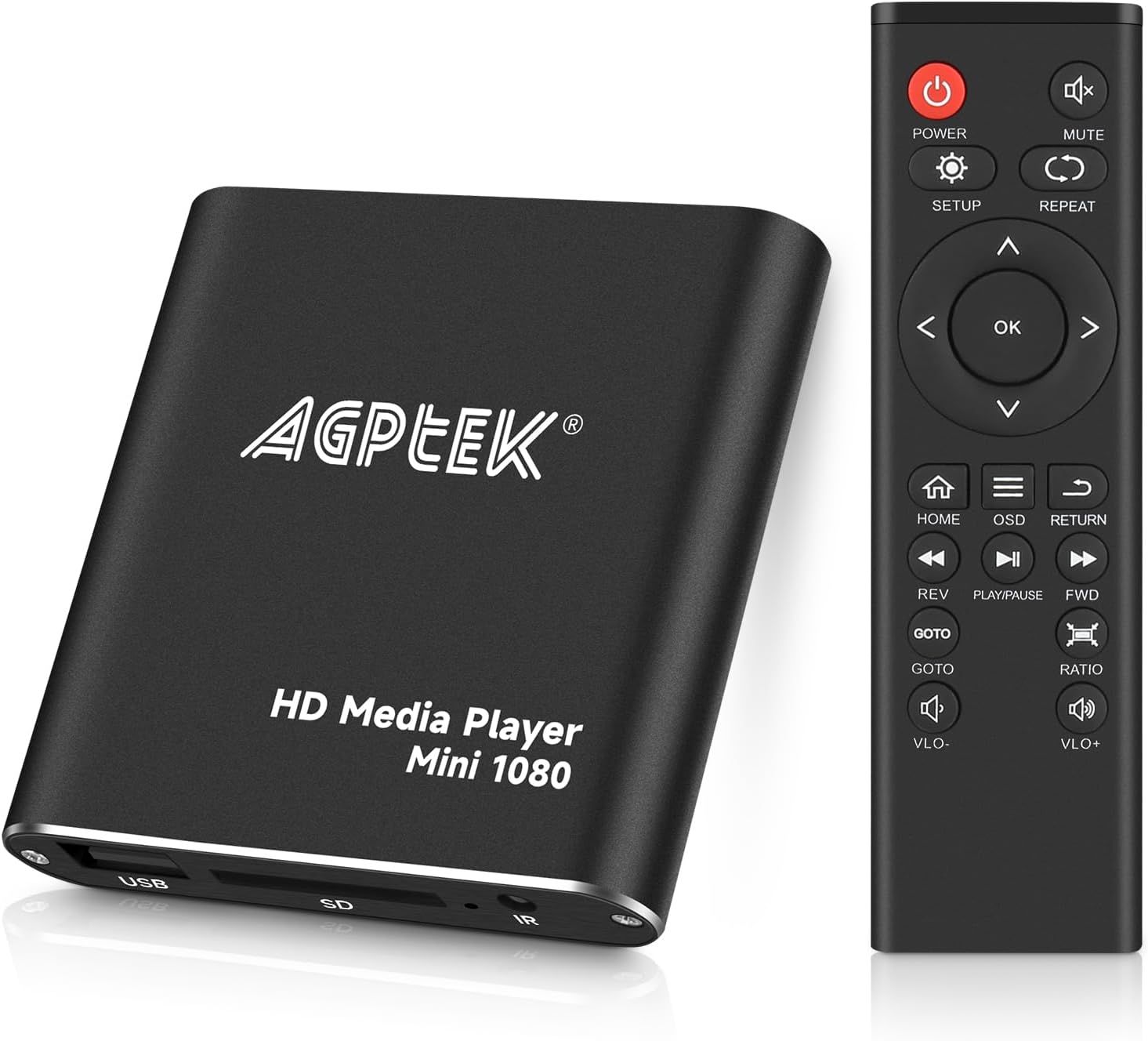 Mini 1080P Full Hd Convertisseur Numérique Lecteur Multimédia Lecteur Média Player Avec Télécommande Pour Mp3,Wma,Ogg,Aac,Plate,Ape,Ac3,Dts,Atra